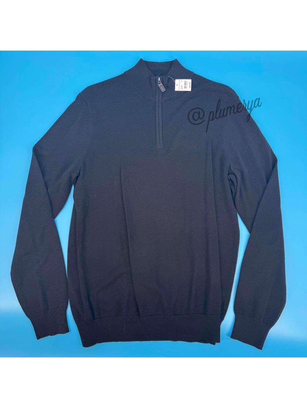 Joseph Abboud 100% Pima Cotton Mens Quarter Zip Modern Fit Sweatshirt Size M NWT